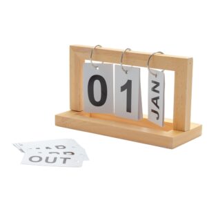 CALENDÁRIO DE MESA DE MADEIRA 20*12*8,5